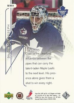 2000-01 Upper Deck MVP - Masked Men #MM9 Curtis Joseph Back