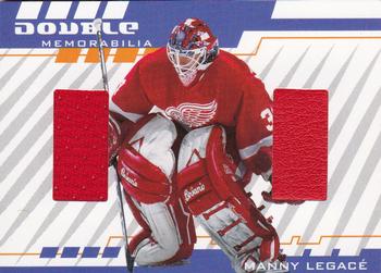 2001-02 Be a Player Between the Pipes - Double Memorabilia #DM-12 Manny Legace Front