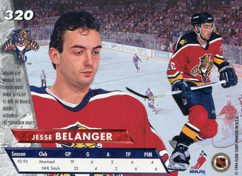 1993-94 Ultra #320 Jesse Belanger Back