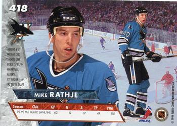 1993-94 Ultra #418 Mike Rathje Back