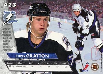 1993-94 Ultra #423 Chris Gratton Back