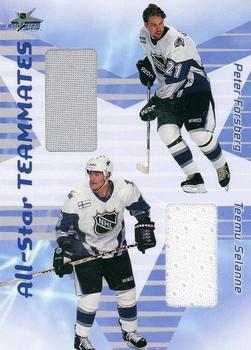 2001-02 Be a Player Memorabilia - All-Star Teammates #AST-26 Peter Forsberg / Teemu Selanne Front