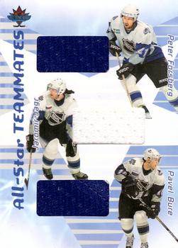 2001-02 Be a Player Memorabilia - All-Star Teammates #AST-36 Jaromir Jagr / Peter Forsberg / Pavel Bure Front