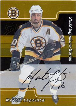2001-02 Be a Player Signature Series - Autographs Gold #LML Martin Lapointe Front