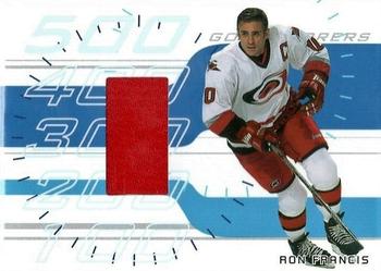 2001-02 Be a Player Memorabilia - 500 Goal Scorers Jersey #GS-29 Ron Francis Front