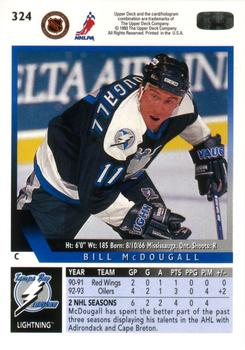 1993-94 Upper Deck #324 Bill McDougall Back