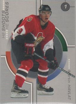 2001-02 Be a Player Update - He Shoots-He Scores Points #NNO Martin Havlat Front