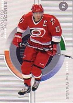 2001-02 Be a Player Update - He Shoots-He Scores Points #NNO Ron Francis Front