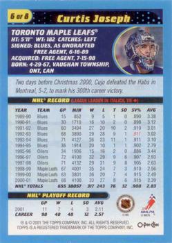 2001-02 O-Pee-Chee - Jumbos #6 Curtis Joseph Back