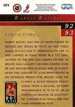 1993-94 Upper Deck - Hat Tricks #HT4 Robert Reichel Back