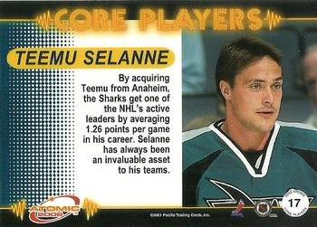 2001-02 Pacific Atomic - Core Players #17 Teemu Selanne Back