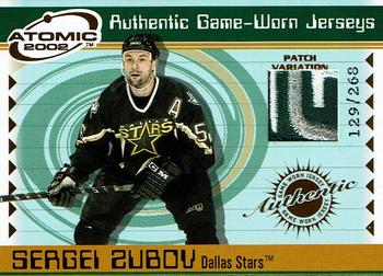 2001-02 Pacific Atomic - Patches #20 Sergei Zubov Front