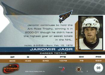 2001-02 Pacific Atomic - Premiere Date #98 Jaromir Jagr Back