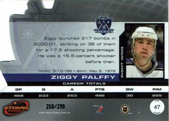 2001-02 Pacific Atomic - Red #47 Ziggy Palffy Back