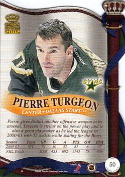 2001-02 Pacific Crown Royale - Premiere Date #50 Pierre Turgeon Back