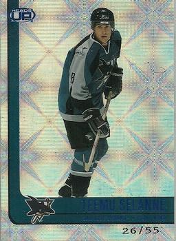 2001-02 Pacific Heads Up - Blue #85 Teemu Selanne Front