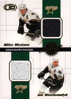 2001-02 Pacific Heads Up - Quad Jerseys #10 Mike Modano / Joe Nieuwendyk / Darryl Sydor / Derian Hatcher Front