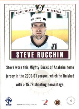 2001-02 Pacific Private Stock - Game Gear #4 Steve Rucchin Back