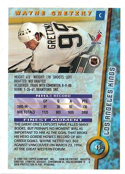 1994-95 Finest #41 Wayne Gretzky Back