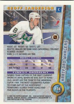 1994-95 Finest #108 Geoff Sanderson Back