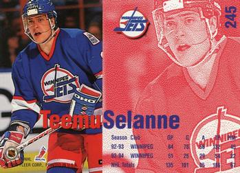 1994-95 Fleer #245 Teemu Selanne Back