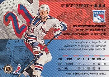 1994-95 Leaf #111 Sergei Zubov Back