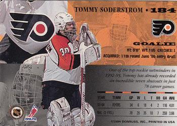 1994-95 Leaf #184 Tommy Soderstrom Back