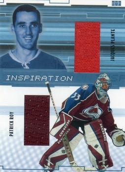 2002-03 Be a Player Between the Pipes - Inspirations #I-1 Patrick Roy / Jacques Plante Front