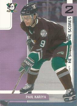 2002-03 Be a Player First Edition - He Shoots-He Scores Points #NNO Paul Kariya Front