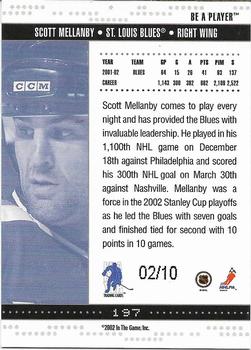 2002-03 Be a Player Memorabilia - Emerald #197 Scott Mellanby Back