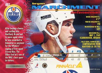 1994-95 Pinnacle #407 Bryan Marchment Back