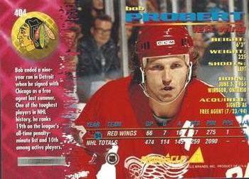 1994-95 Pinnacle - Artist's Proofs #404 Bob Probert Back