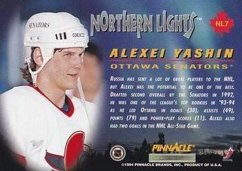 1994-95 Pinnacle - Northern Lights #NL7 Alexei Yashin Back