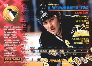 1994-95 Pinnacle - Rink Collection #170 Mario Lemieux Back