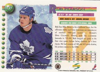 1994-95 Score #137 Rob Pearson Back