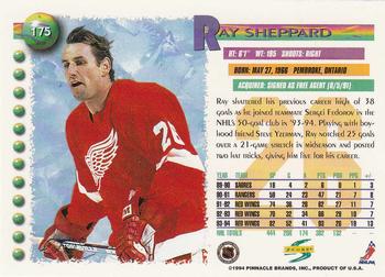 1994-95 Score #175 Ray Sheppard Back