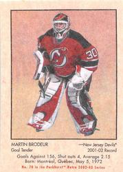 2002-03 Parkhurst Retro - Minis #70 Martin Brodeur Front