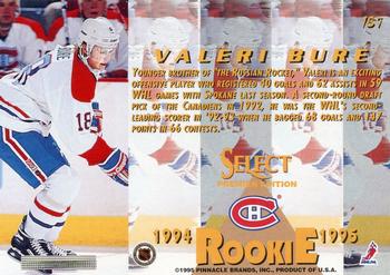 1994-95 Select #187 Valeri Bure Back