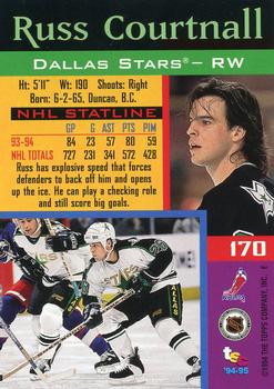 1994-95 Stadium Club #170 Russ Courtnall Back