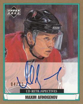 2002-03 Upper Deck Artistic Impressions - Retrospectives Signed #R9 Maxim Afinogenov Front