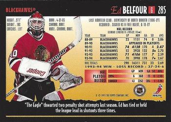 1994-95 Topps Premier #285 Ed Belfour Back