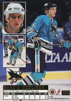 1994-95 Ultra #200 Sandis Ozolinsh Back