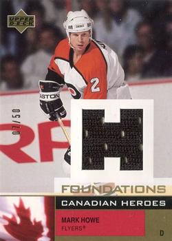 2002-03 Upper Deck Foundations - Canadian Heroes Gold #C-MH Mark Howe Front