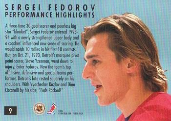 1994-95 Ultra - Sergei Fedorov Highlights #9 Sergei Fedorov Back