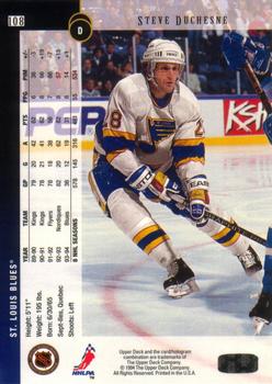 1994-95 Upper Deck #108 Steve Duchesne Back