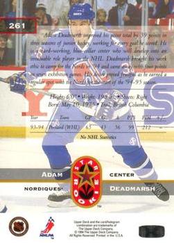 1994-95 Upper Deck - Electric Ice #261 Adam Deadmarsh Back