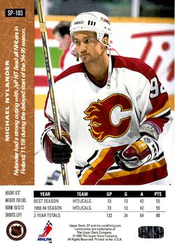 1994-95 Upper Deck - SP #SP-103 Michael Nylander Back