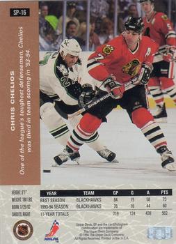 1994-95 Upper Deck - SP #SP-16 Chris Chelios Back