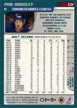 2003-04 O-Pee-Chee - Gold #131 Phil Housley  Back