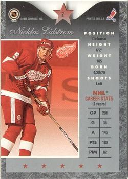 1995-96 Donruss Elite - Die Cuts #2 Nicklas Lidstrom Back